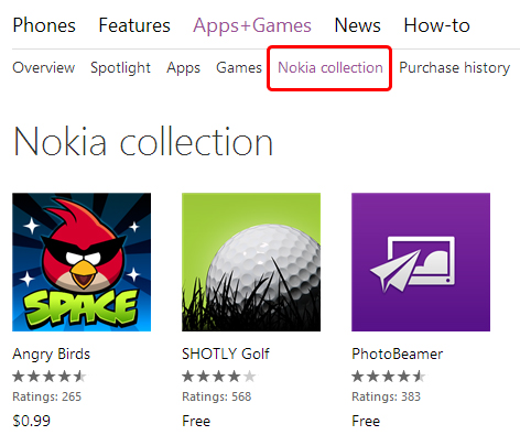 Nokia -collection -in -Windows -Store