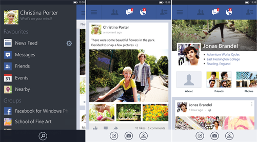 Facebook Beta Screenshot