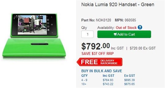 Nokia Lumia 920 Groen - 1